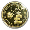 Lucky Coin Dollar & Pound Symbol in Plastic Capsule