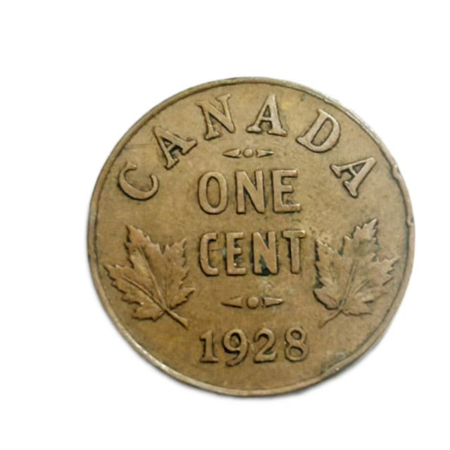 1928 1 Cent Canadian Penny circulé VF