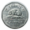 1958 Kanadische 5-Cent-Beaver-Nickel-Münze (Umlauf) VF