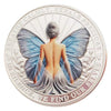 Lucky Coin Colored Butterfly Fairy in Protective Plastic Capsule