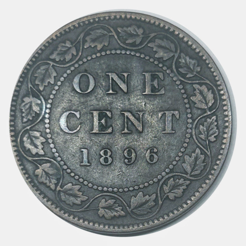 1896 Canada Large One Cent Coin Circulated VG