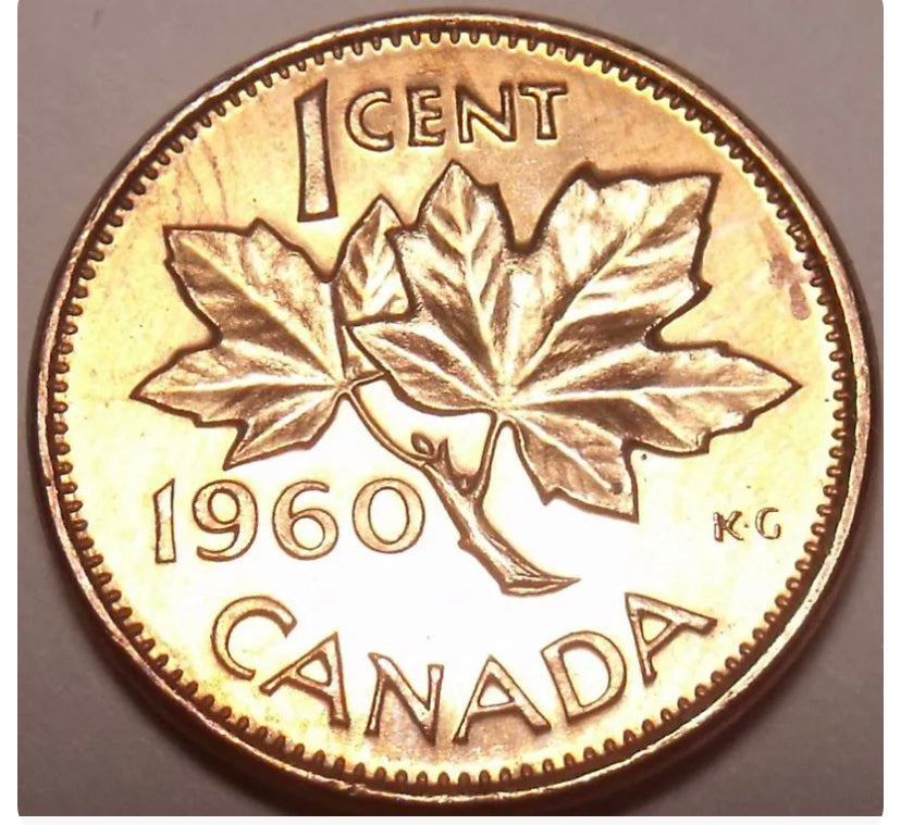 1960  Canada One Cent  BU