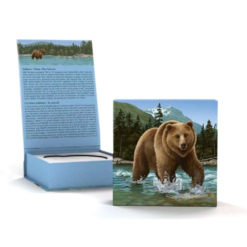 2014 Canada $100 Grizzly Bear .9999 Fine Silver Matte Proof Coin