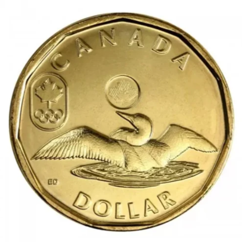 Pièce d'un dollar porte-bonheur olympique canadien 2012 BU