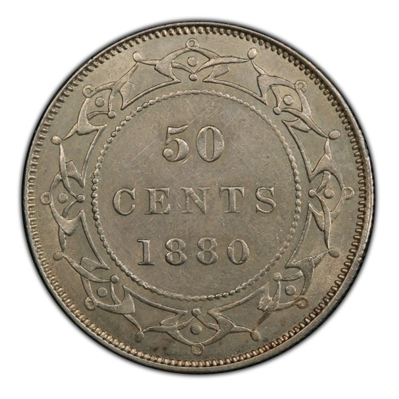 1880 Canada Silver 50 cents Newfoundland (Victoria) Coin VG