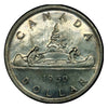 1950  Canadian Silver Dollar Coin 4 Water Lines  VF