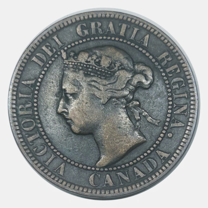 1896 Canada Large One Cent Coin Circulated VG