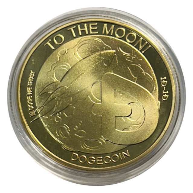 Lucky Copper Coin Dogecoin  in Plastic Capsule