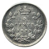 1899 Canada Five Cents Silver Queen Victoria Coin VF