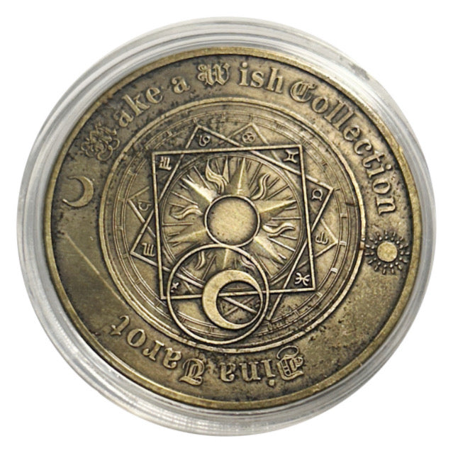 Lucky Copper Coin Make a Wish  in Plastic Capsule