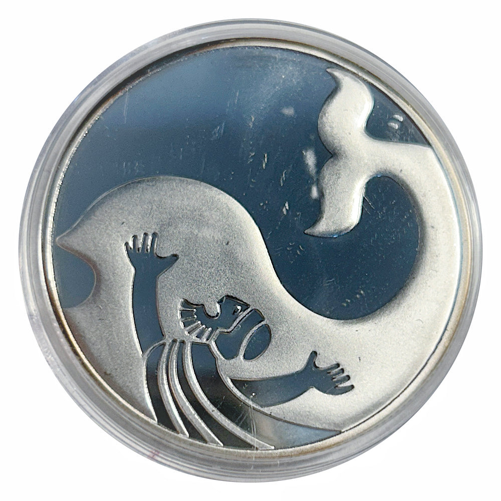Lucky Craft Coin Cute Whale and Man  in Capsule