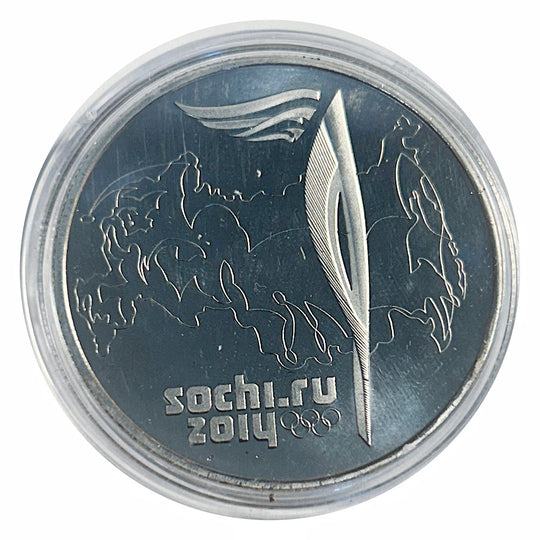 Lucky Craft Coin Sochi 2014 Olympic Map Medal in Capsule