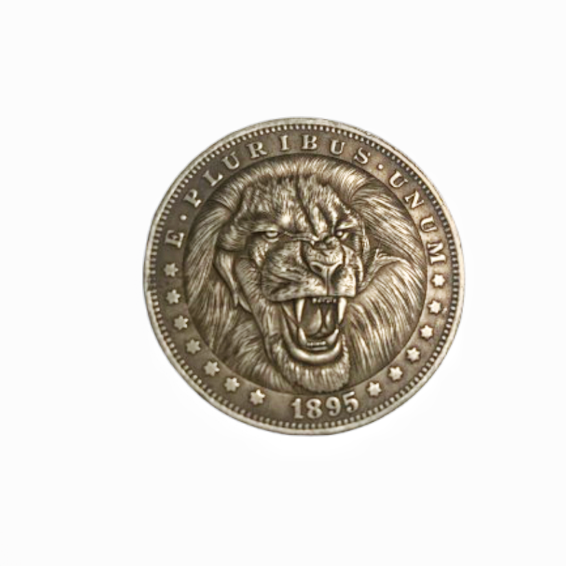Copper Craft  Coin “1895 Lion Head “40mm Hobo Nickel Big Coin