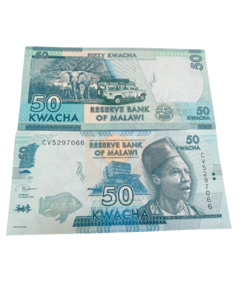 2016 Malawi  50 Kwacha | Gem Uncirculated Banknote