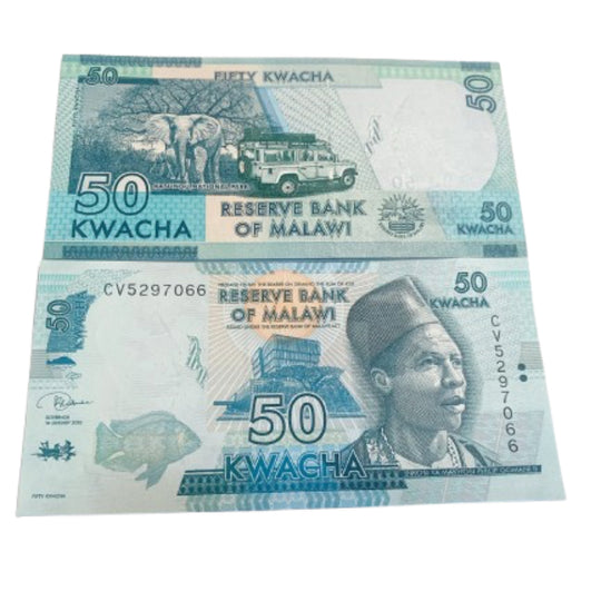 2016 Malawi  50 Kwacha | Gem Uncirculated Banknote