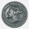 1897 Canada  Victoria Queen Large Penny Coin VG