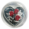 Lucky Coin Roses for Love Heart Shaped in Plastic Capsule