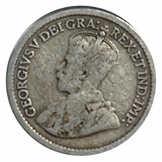 1912 Canada Silver  5 Cent George V  Coin VF