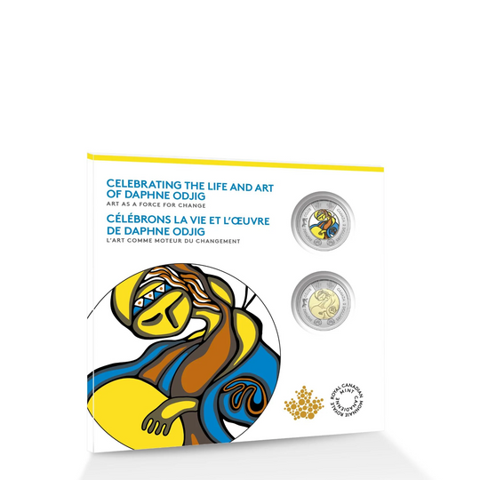 2025 Daphne Odjig $2 Commemorative 2-Coin Set Keepsake Card