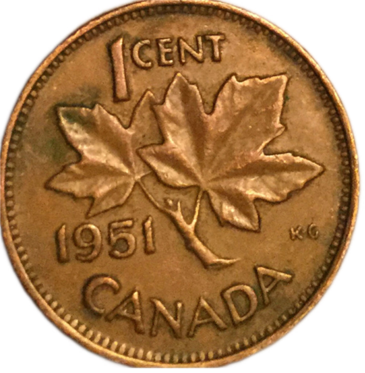 1951 Kanada One Cent VF
