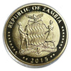 Lucky Copper Coin Zambia Leopard in Plastic Capsule