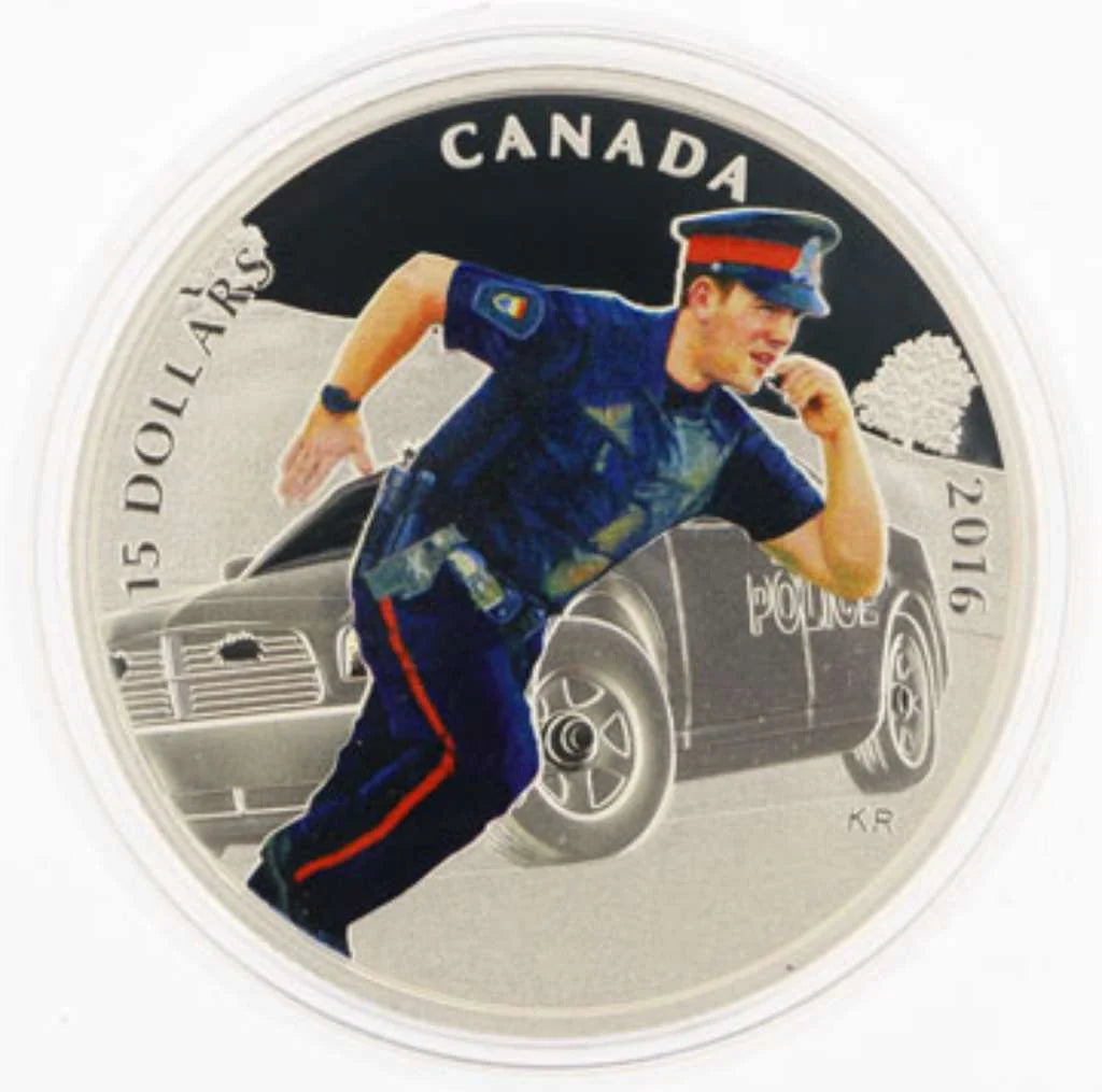 2016 Canada $15 National Heroes Police .9999 Fine Silver Coin