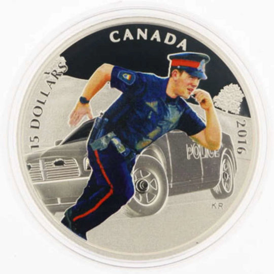 2016 Canada $15 National Heroes Police .9999 Fine Silver Coin
