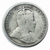 1909 Canadian Silver 5 Cents Edward VII Round Leaf Plain Cross  Coin VG