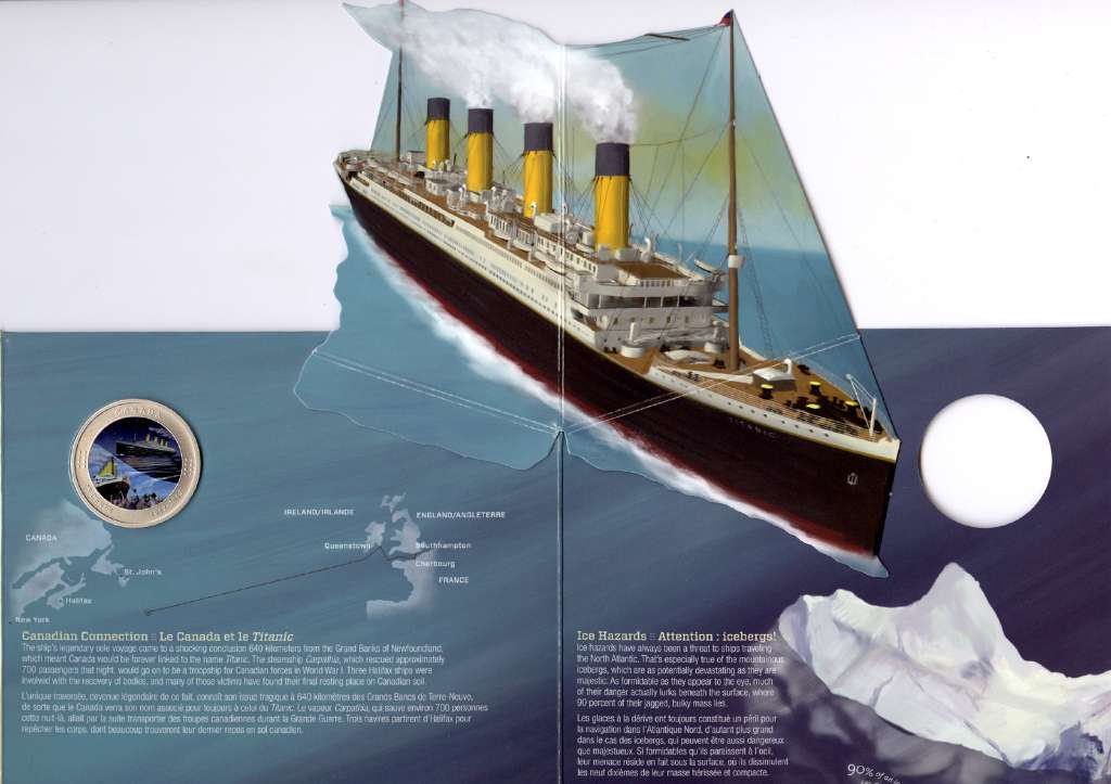 2012 Canada 25 Cents RMS Titanic 100th Anniversary Specimen Coin