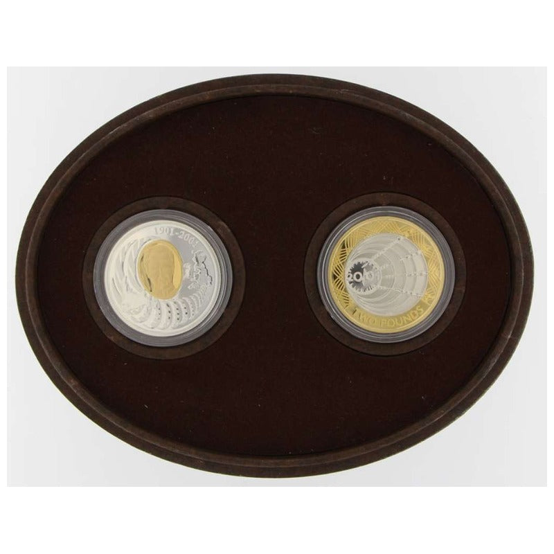 2001 Canada  $5 & UK £2 Marconi Wireless Transmission Silver 2 Coin Set COA