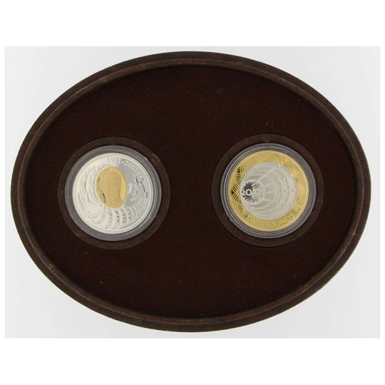 2001 Canada  $5 & UK £2 Marconi Wireless Transmission Silver 2 Coin Set COA