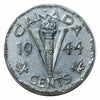 1944 Canadian 5-Cent Beaver Nickel Coin(Circulated) VF