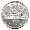1963 Canadian Silver Dollar Coin  MS60