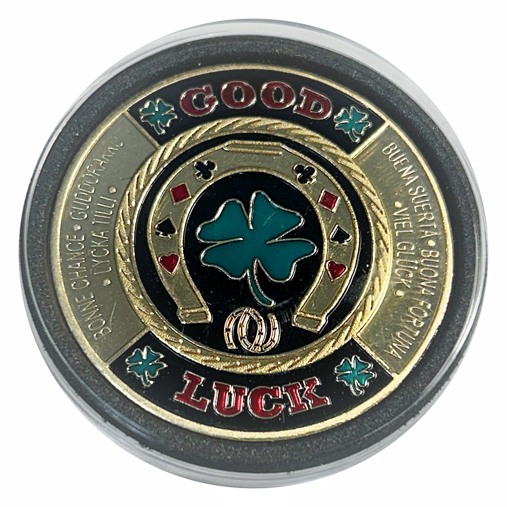 Lucky Craft Colored Coin Good Luck Poker Card Guard in Capsule