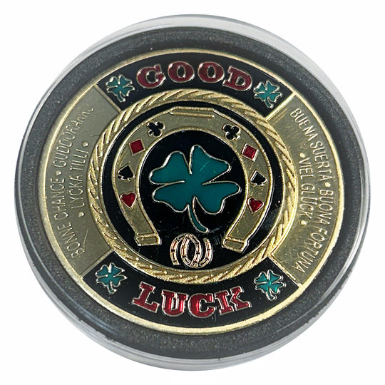 Lucky Craft Colored Coin Good Luck Poker Card Guard in Capsule