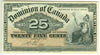 1900 Canada25 Cents Banknote