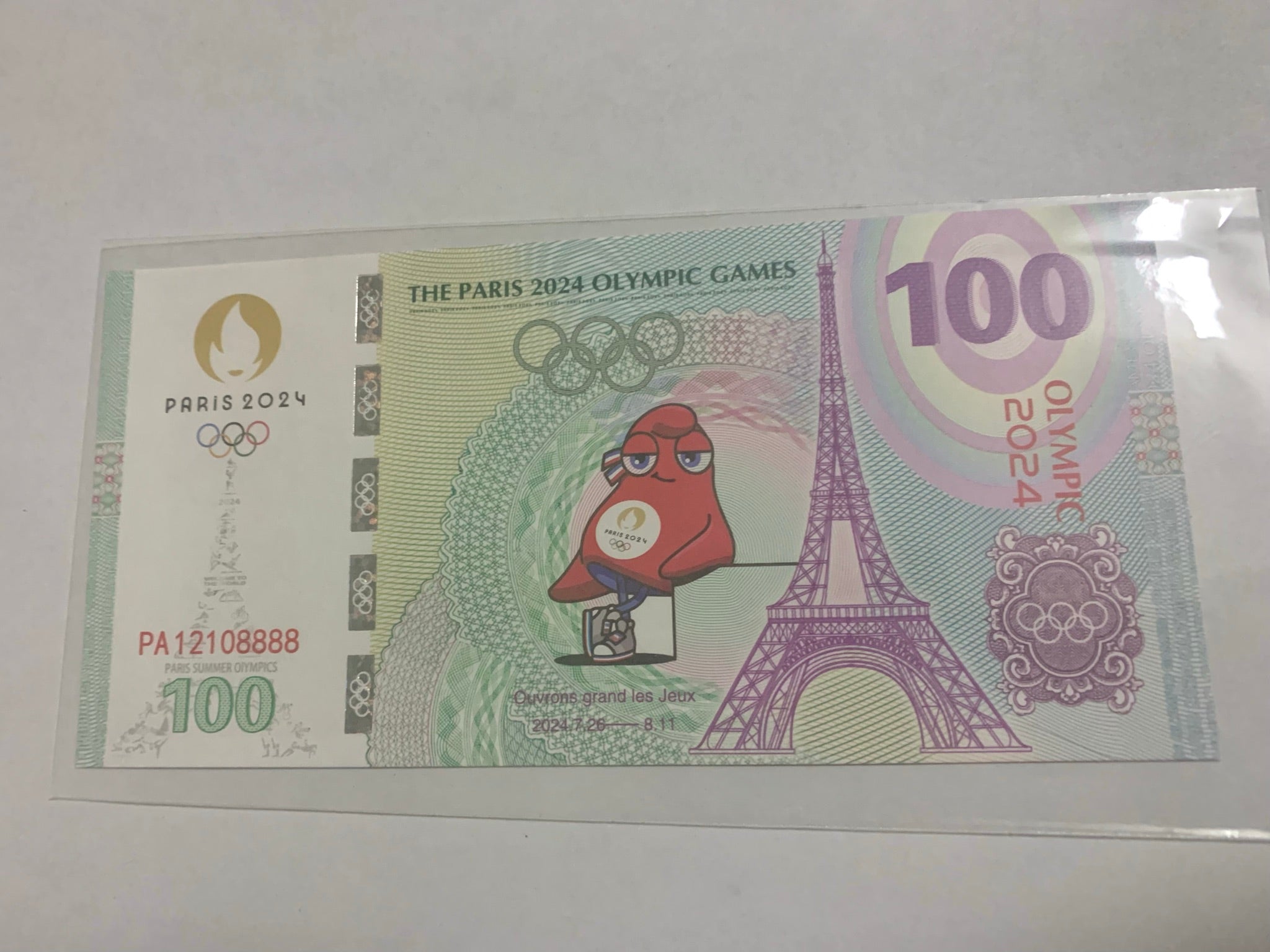2024 Paris Olympic Games Voucher Olympic  Commemorative Gift#CL02