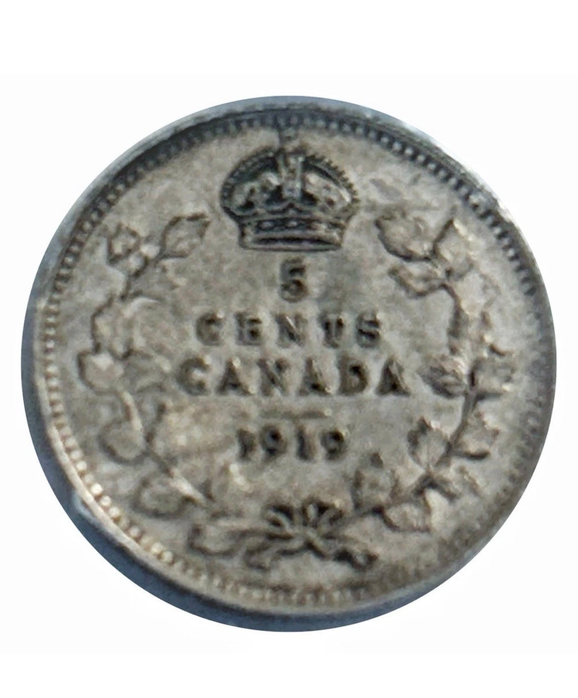 1911 Kanada Silber kleine 5-Cent-Münze – VG/F
