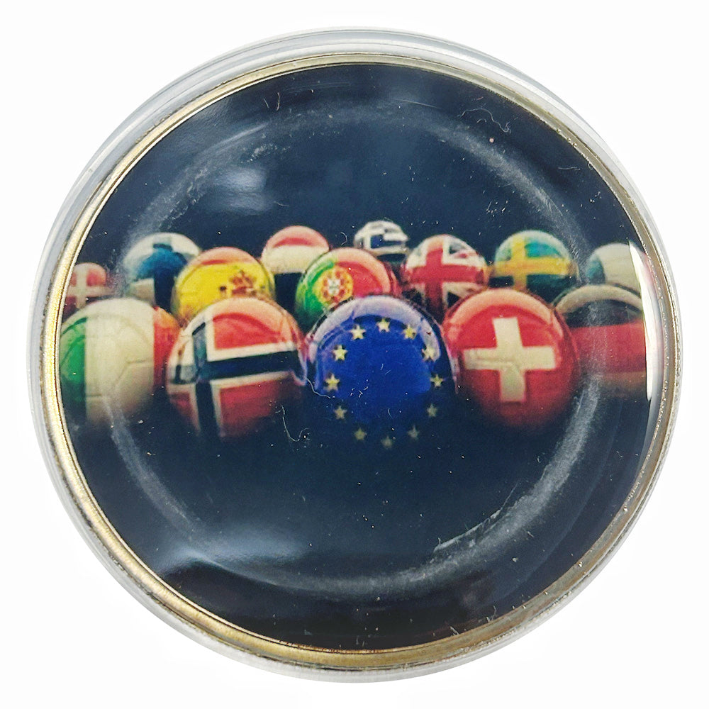 Lucky Craft Colored Coin  World Flags Sphere Medal in Capsule