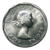 Pièce de 5 cents en nickel canadien de 1961. Canada Five Cents Castor BU