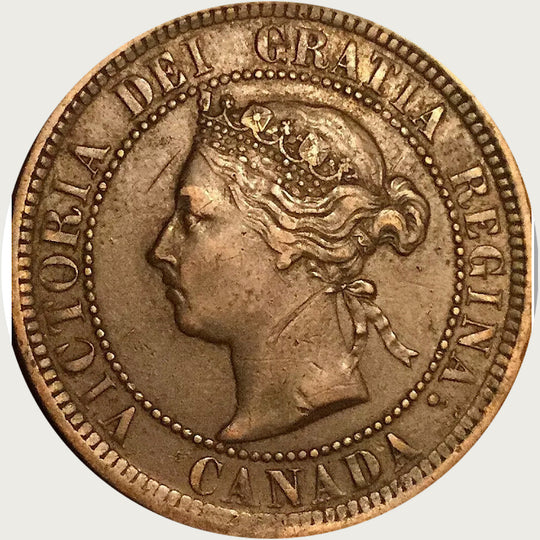 1884 Canada Large One Cent Penny  Coin VG