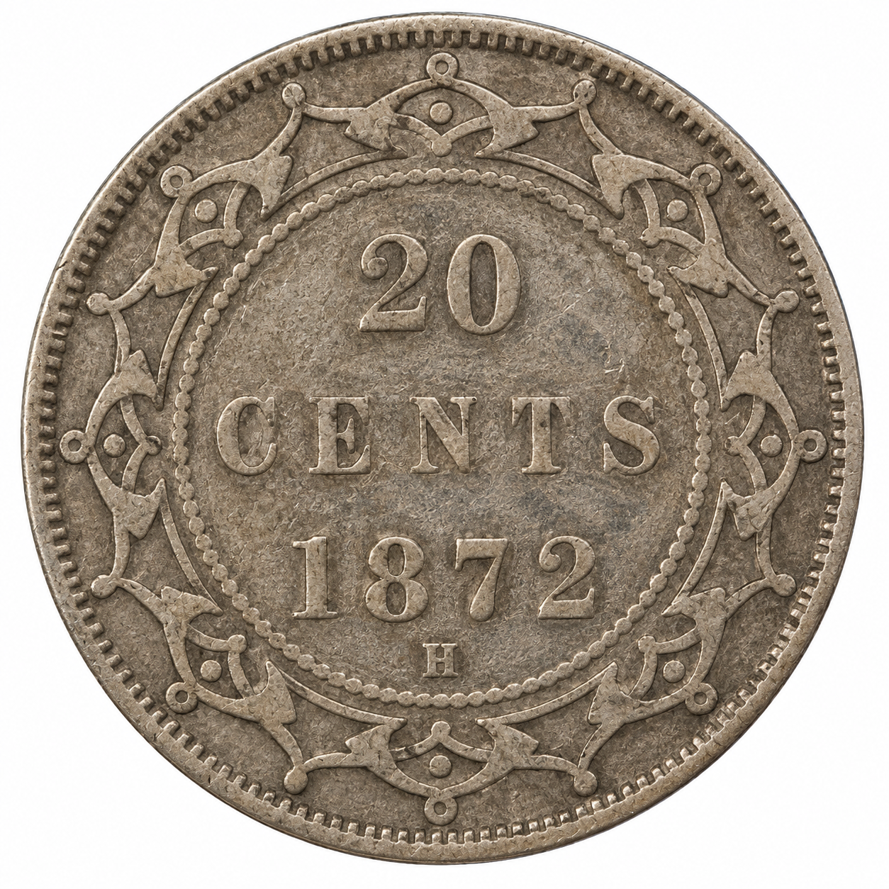 1872 Newfoundland 20 Cents Queen Victoria .925 Silver Canada