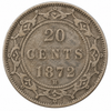 1872 Newfoundland 20 Cents Queen Victoria .925 Silver Canada