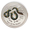 Lucky Coin Year of the Snake  Gift Colored in Protective Plastic Capsule