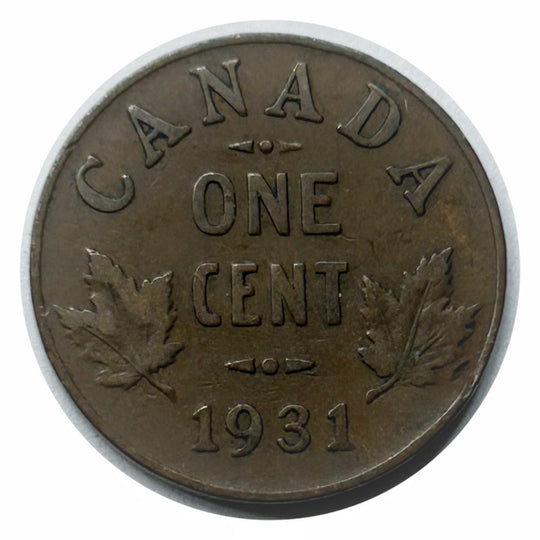 Kanada 1 Cent 1931 George V Kanadische Penny-Münze, kleiner Cent, hohe Qualität