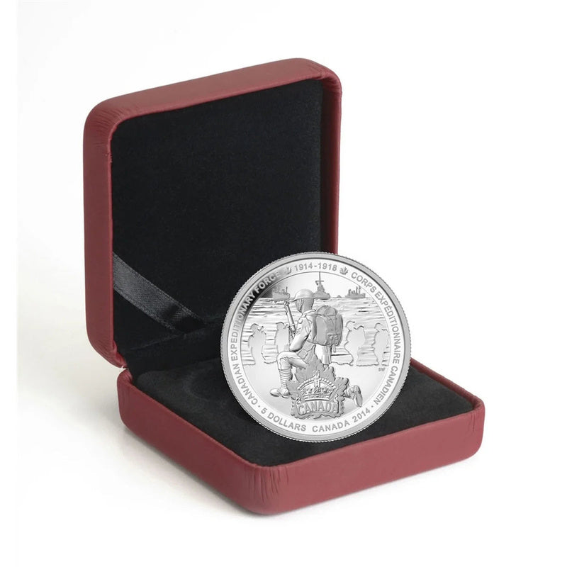 2014 Canada $5 Canadian Expeditionary Force .9999 Pure Silver Coin WWI