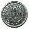 1944 C Newfoundland Silver 10 Cents Coin VF