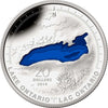2014 Canada $20 Great Lakes Lake Ontario 1 oz .9999 Silver Proof Coin