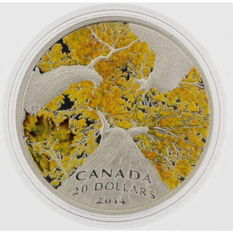 2014 Canada $20 Maple Canopy Autumn Allure 1 oz Silver