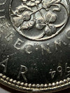 1964 Canadian Silver Dollar Coin  No Dot MS60